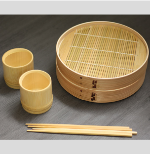 竹 そば皿 そば猪口 箸 ペアセット