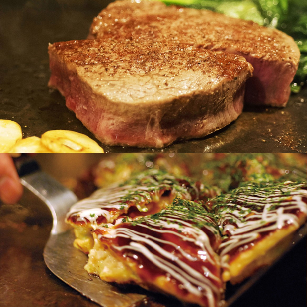 OSAKAきっちん。東急プラザ渋谷店【特選牛ステーキを堪能】新鮮な旬野菜やホタテバターも！渋谷駅すぐの上質な鉄板焼き店で味わう全11皿の贅沢ディナープラン
